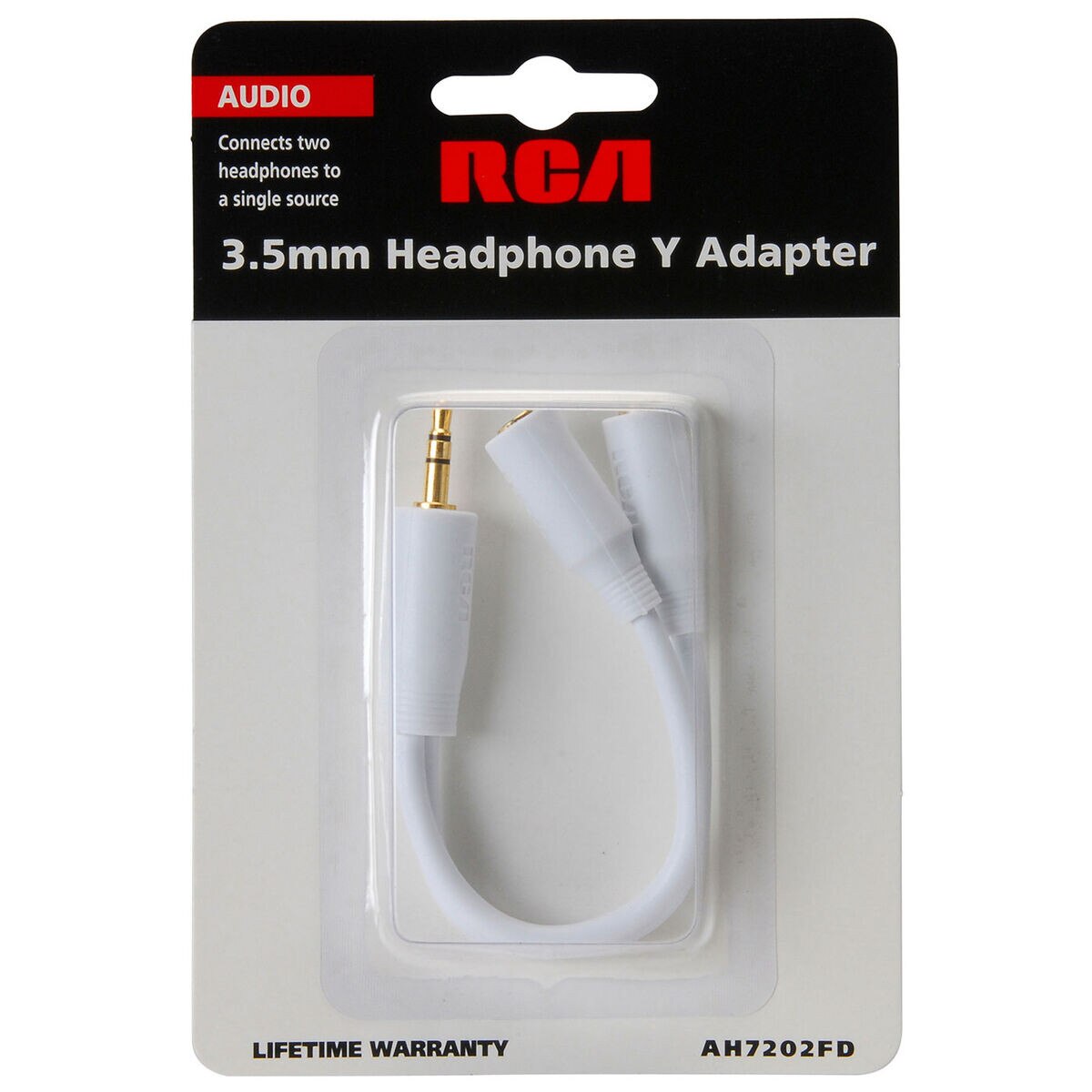 RCA AH7202FD 3.5mm Headphone Y Adapter Cable